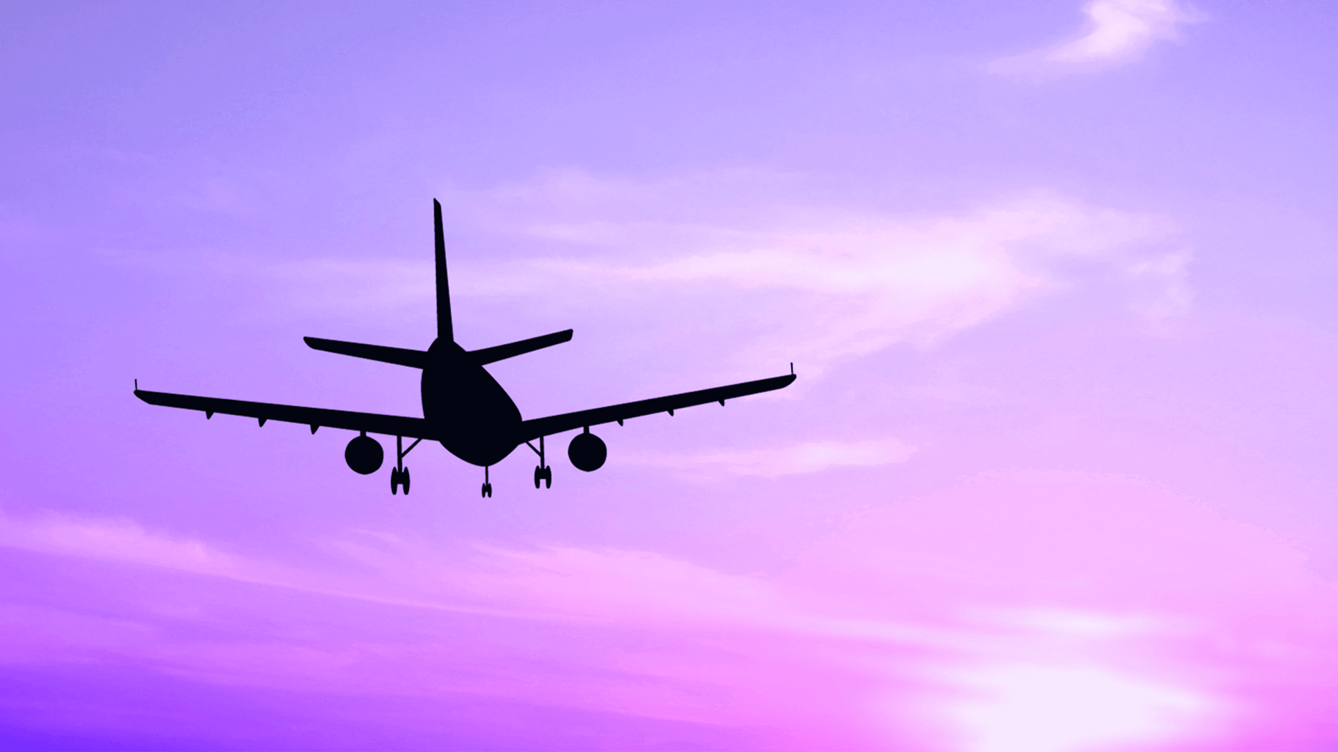 fly i luften som snart skal lande